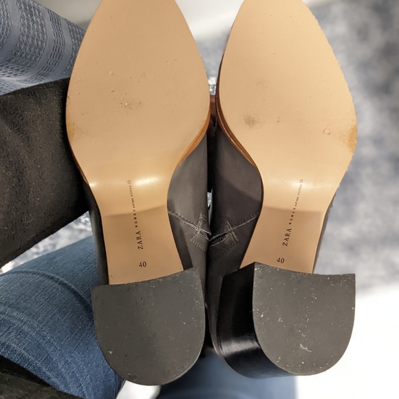 Zara leather knee high boots - Picture 13 of 16